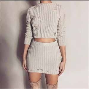 Distressed 2 piece outfit